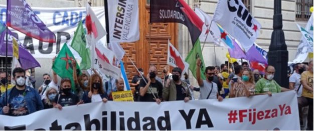 La lucha del personal temporal por la fijeza